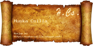 Huska Csilla névjegykártya